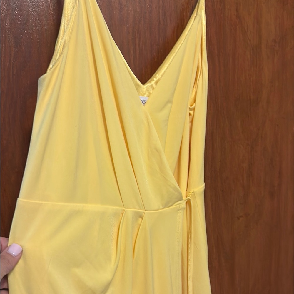 Yellow Wrap Dress BCBG